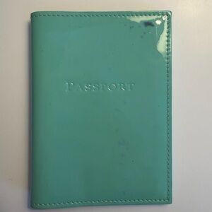 Tiffany & Co. Tiffany Mint / Turquoise Patent Leather Passport Holder